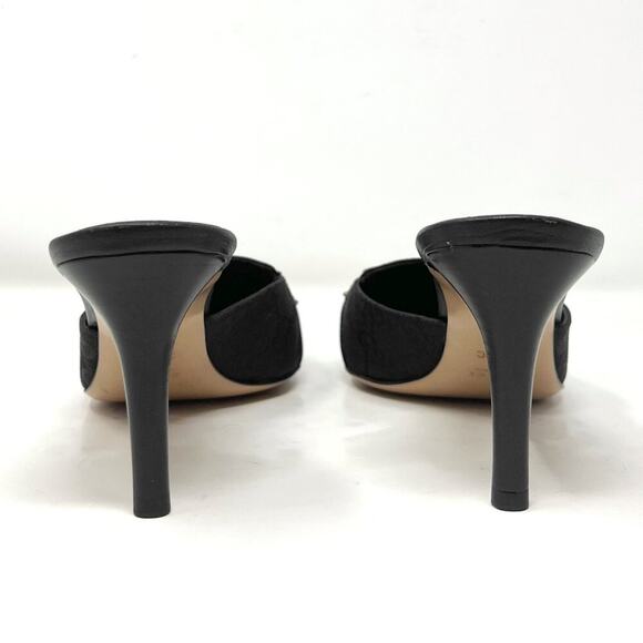 Gucci Retro Monogram Canvas Mule Pumps with Horsebit Chain – Size 37.5C - Picture 4 of 10